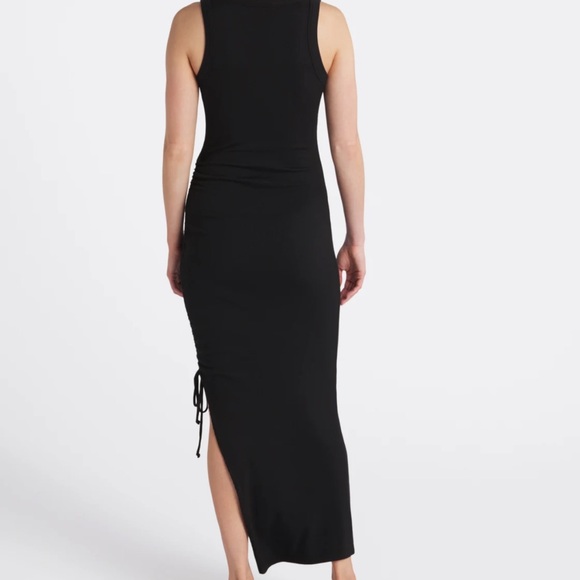 NWT Michael Stars Marine Maxi Ultra Rib‎ Knit Dress in Black. Size LP - Picture 4 of 10